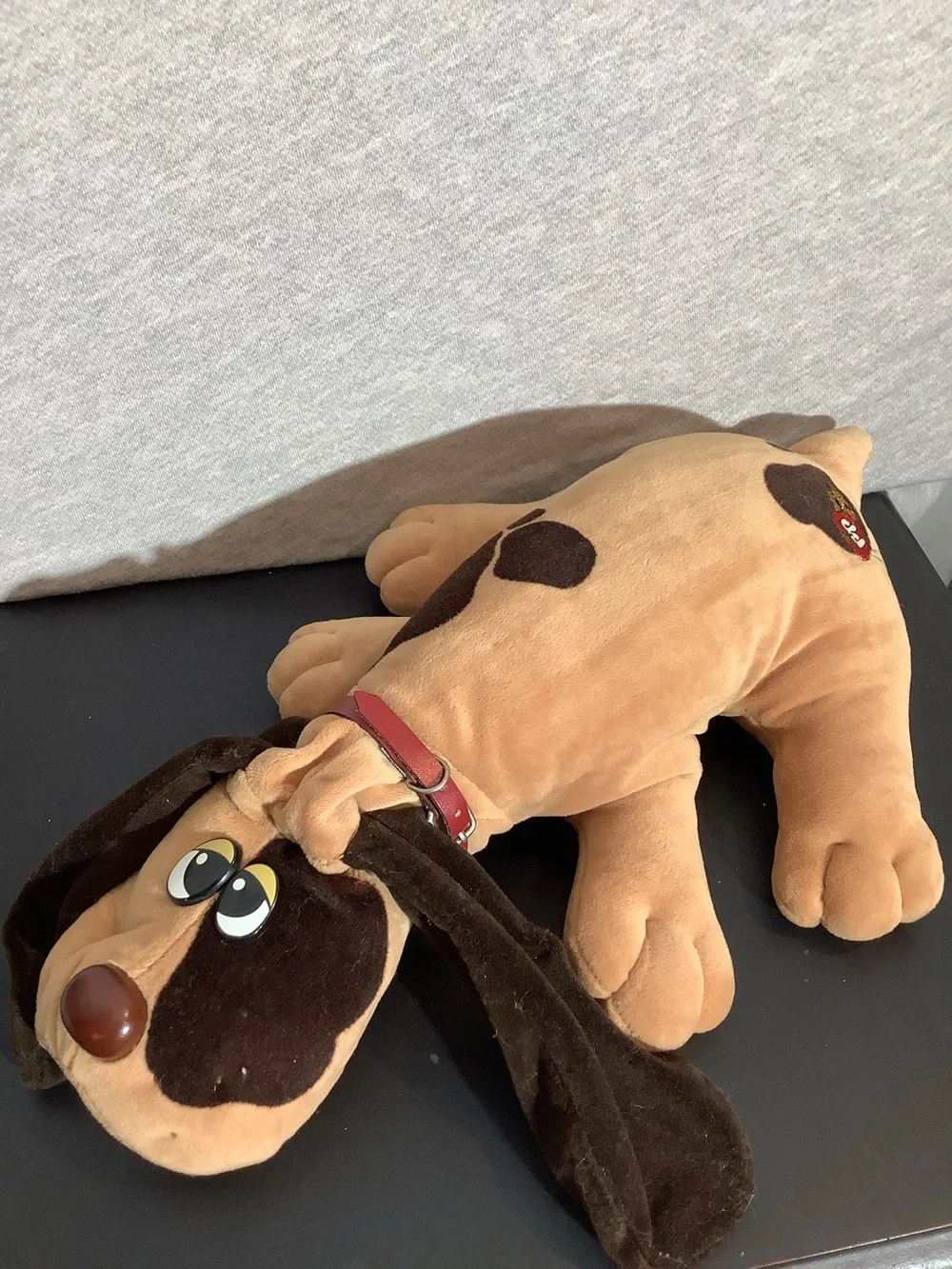 Vintage 1985 Collectors Pound Puppy plush in Brown and Dark Brown
